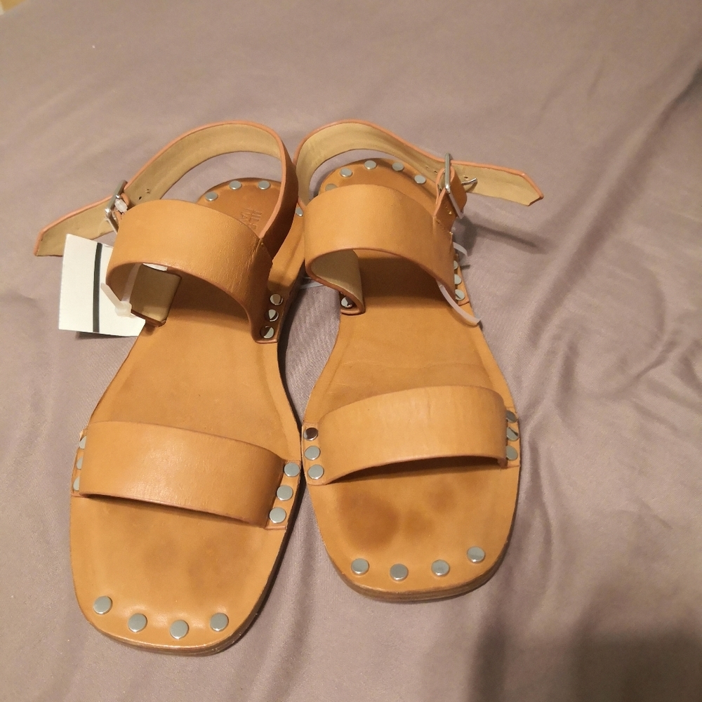 Jill sander navy leather sandals